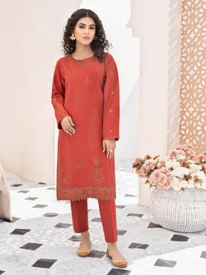 2 Piece Embroidered Winter Cotton Suit