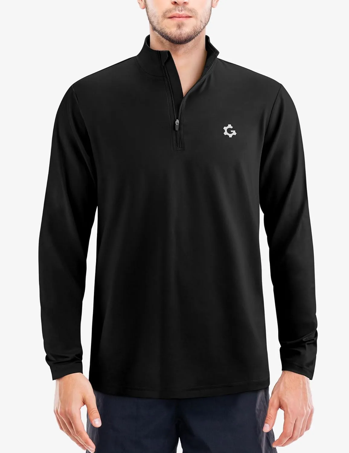 3Pack Quarter Zip Pullover Men Long Sleeve Sweatshirts Running Athletic Golf Gym Shirt Quick Dry