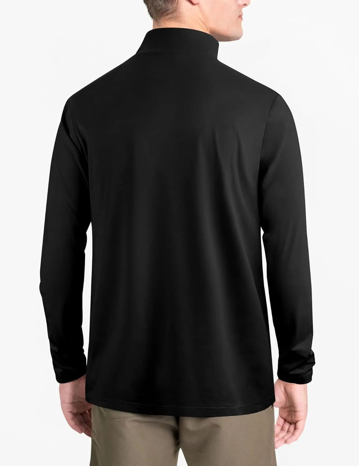 3Pack Quarter Zip Pullover Men Long Sleeve Sweatshirts Running Athletic Golf Gym Shirt Quick Dry
