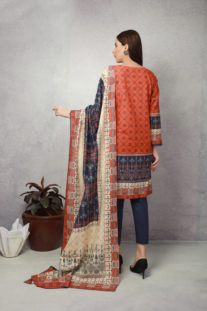 ACE Galleria Digital Printed Unstitched 3 Piece Khaddar Suit ACE 12102