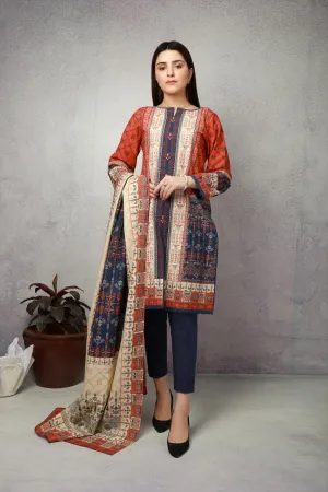 ACE Galleria Digital Printed Unstitched 3 Piece Khaddar Suit ACE 12102