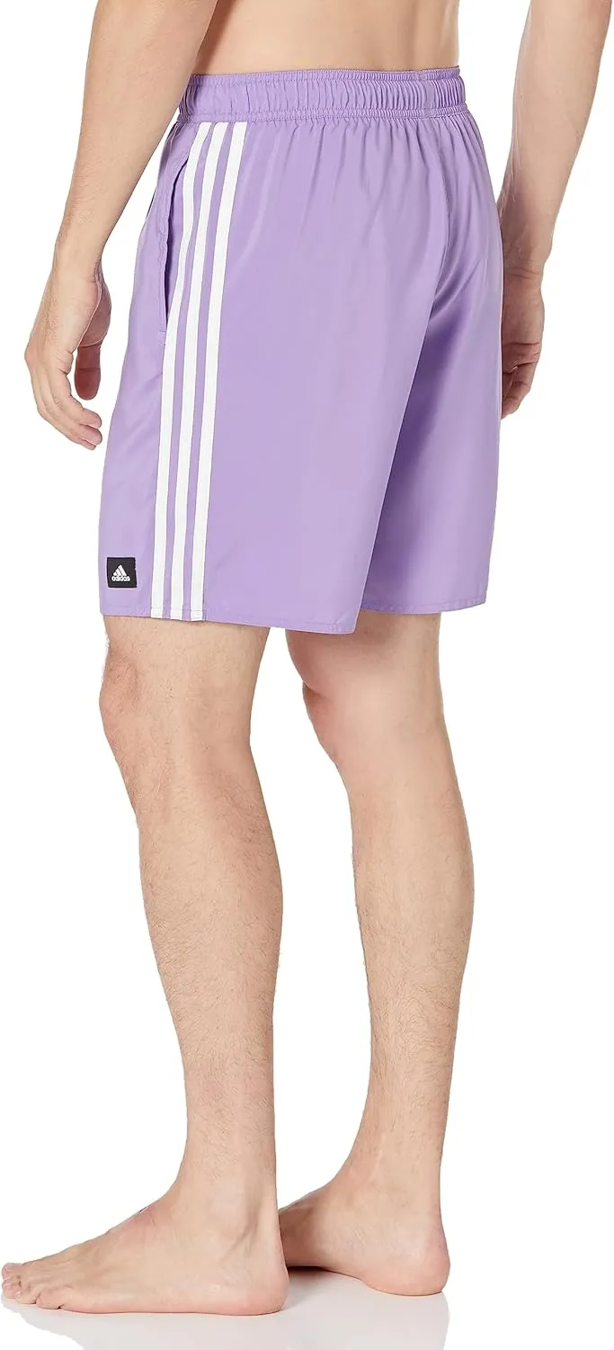 adidas Men's Standard 3-Stripes Swim Short Classic Length