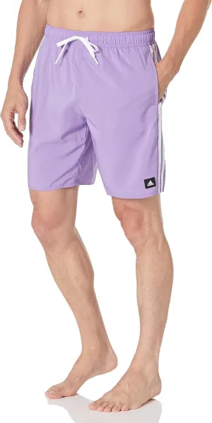 adidas Men's Standard 3-Stripes Swim Short Classic Length