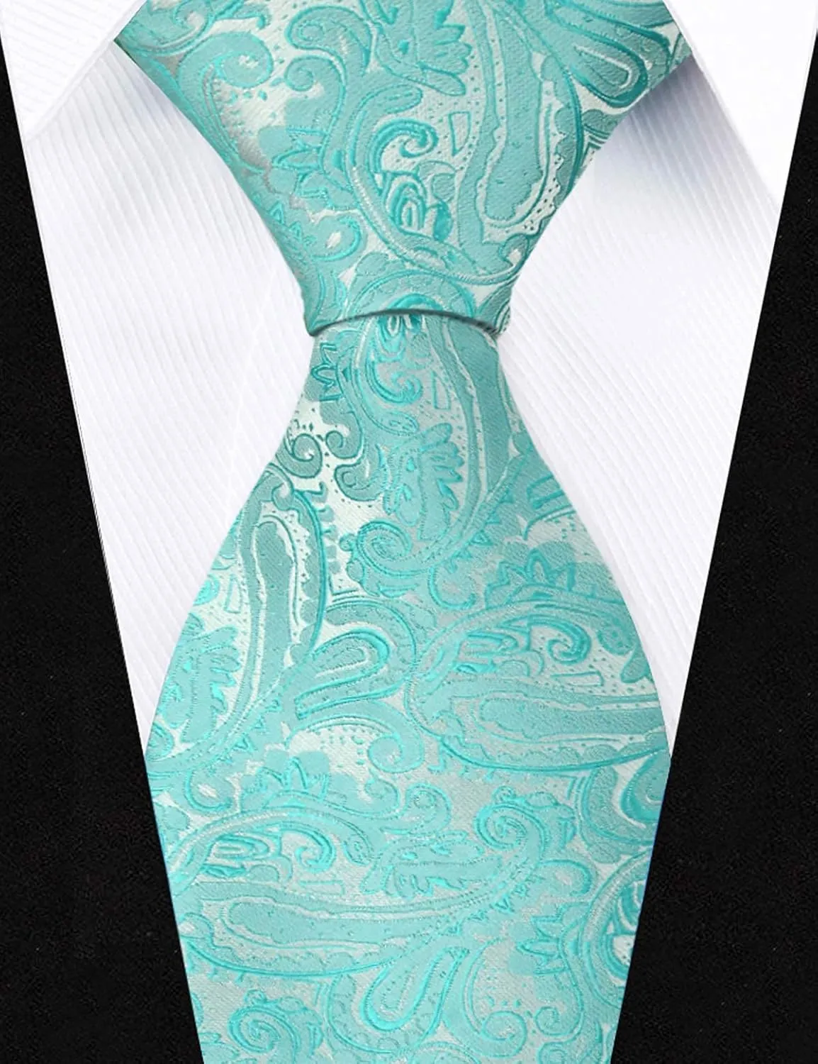 Alizeal Mens Classic 4pc Paisley Jacquard Waistcoat Suit Vest Set
