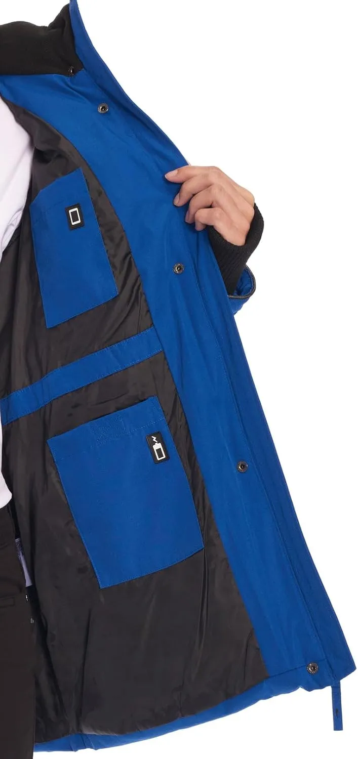 ALPINE NORTH Glacier Womens Vegan Down Winter Coat with Faux Fur Hood - Parka Jacket for Women