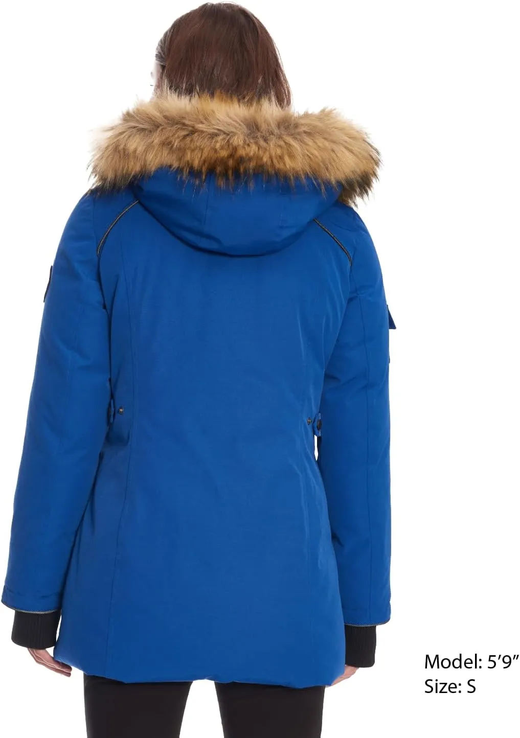 ALPINE NORTH Glacier Womens Vegan Down Winter Coat with Faux Fur Hood - Parka Jacket for Women