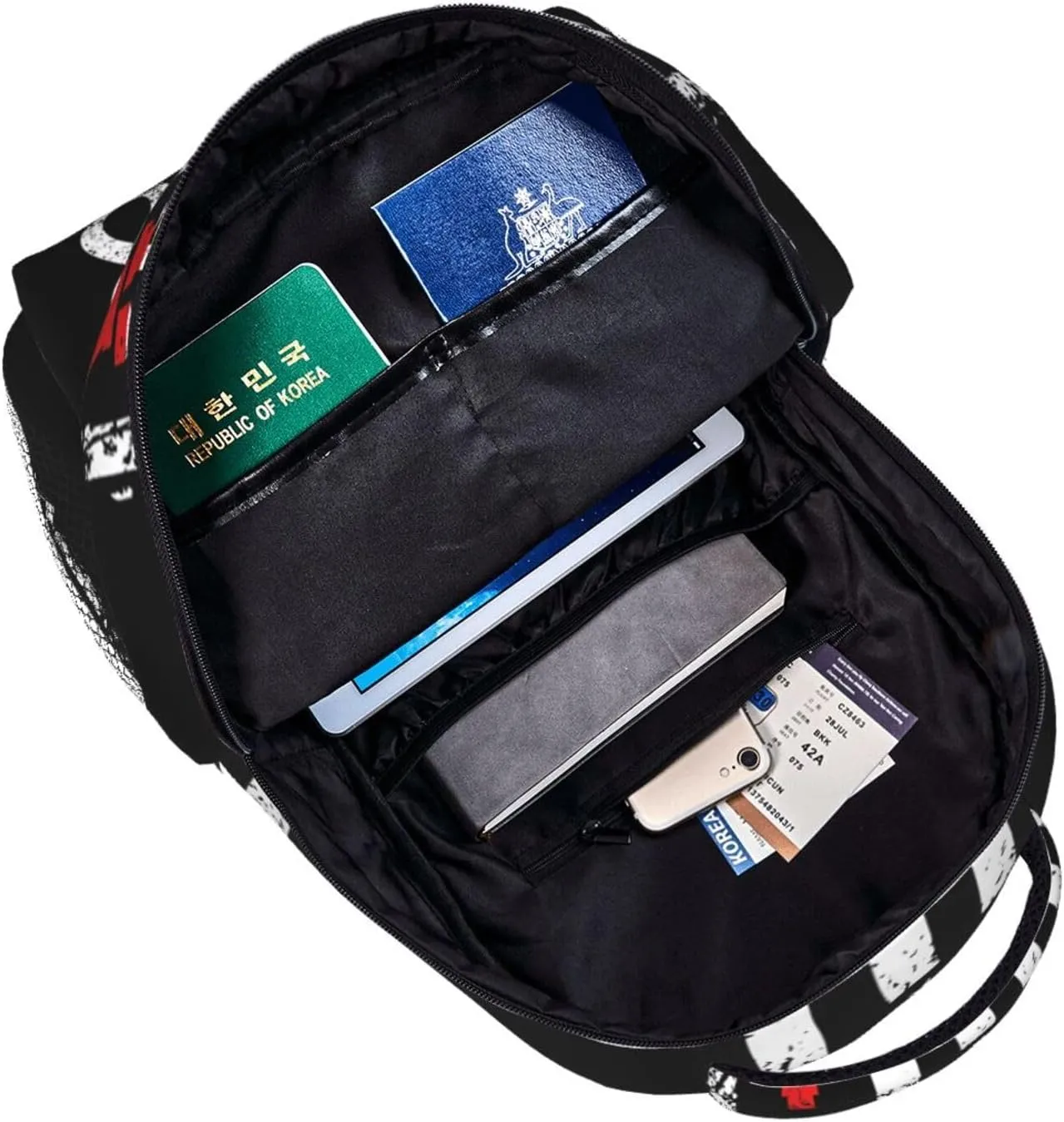 American Flag Dirt Track Racing Car Bike Driver Racer Backpack Casual Pack Bag Laptop Backpack With Side Pocket Front Zipper Pocket Bookpack Travel Daypack Picnic Rucksack