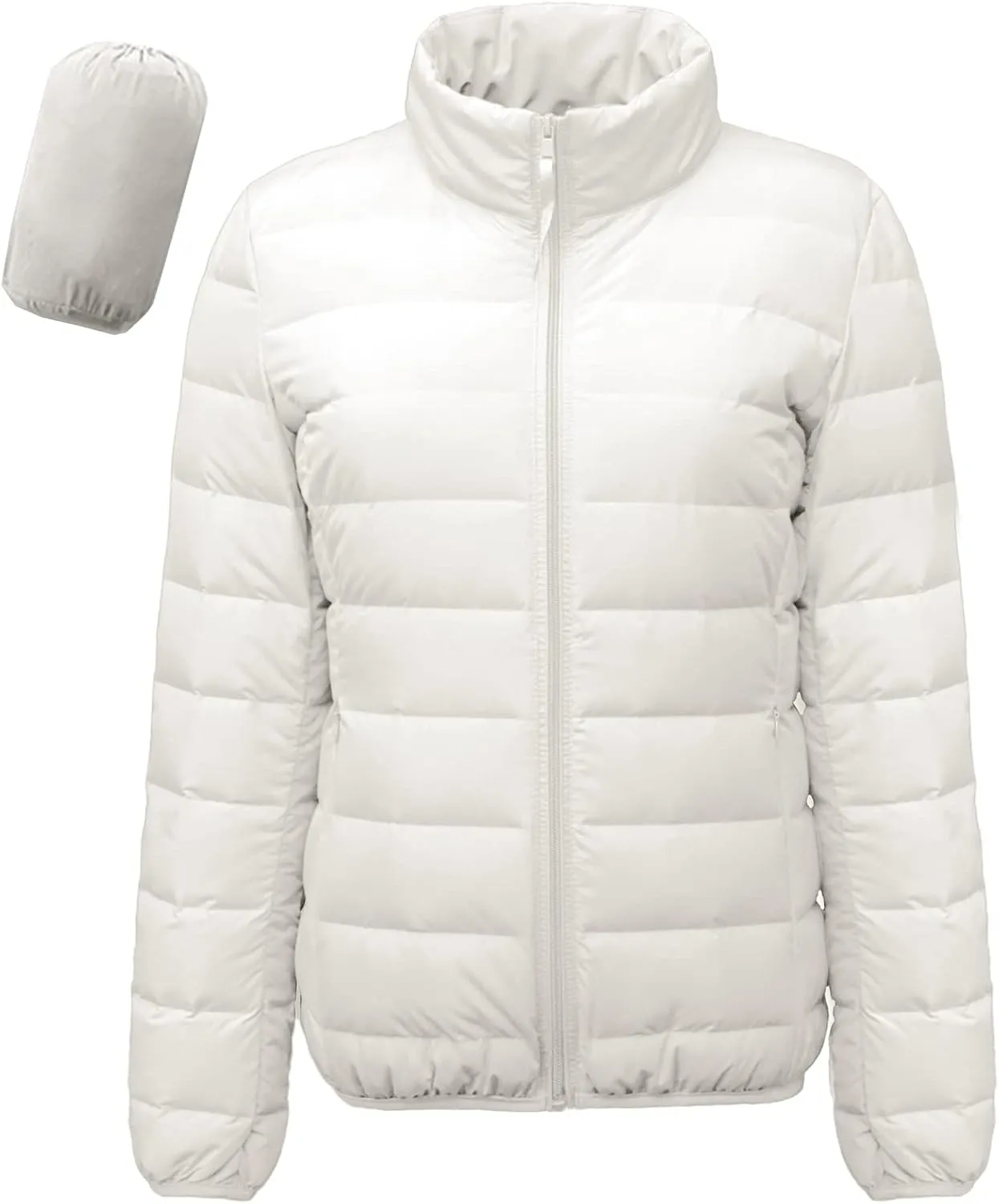 Amxiway Women's Ultra Light Weight Packable Coat Outdoor Puffer Short Down Jacket