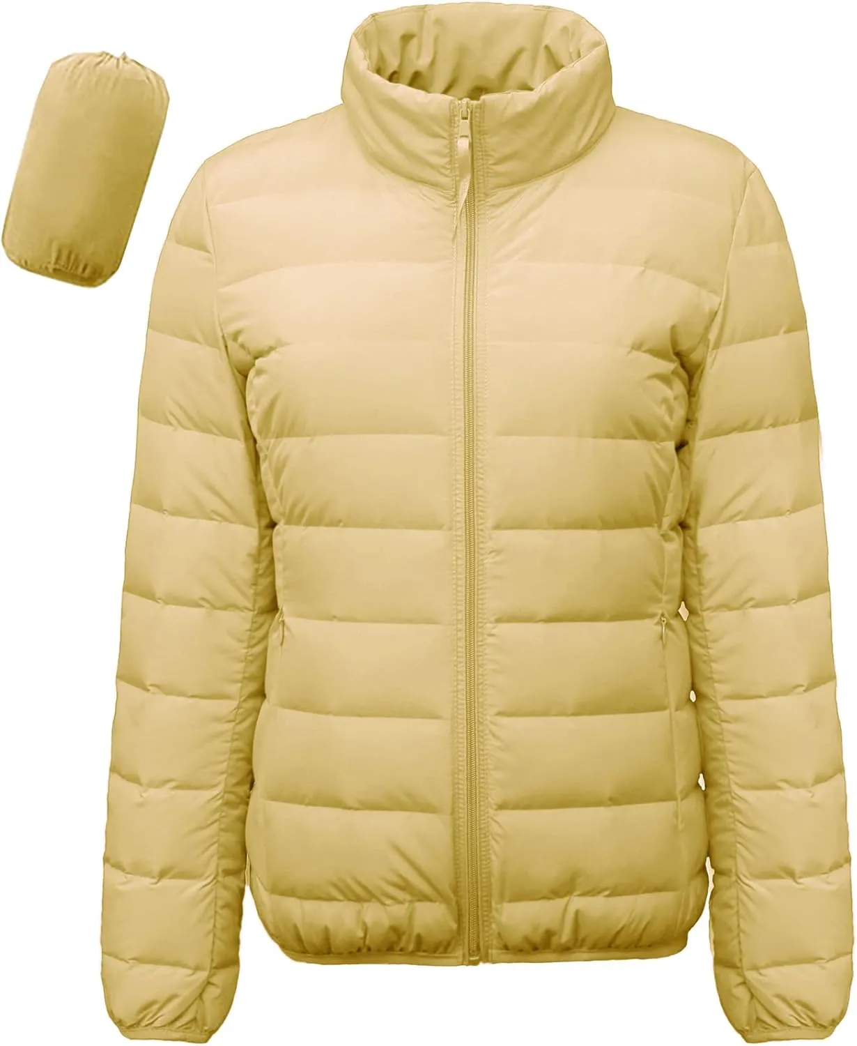 Amxiway Women's Ultra Light Weight Packable Coat Outdoor Puffer Short Down Jacket