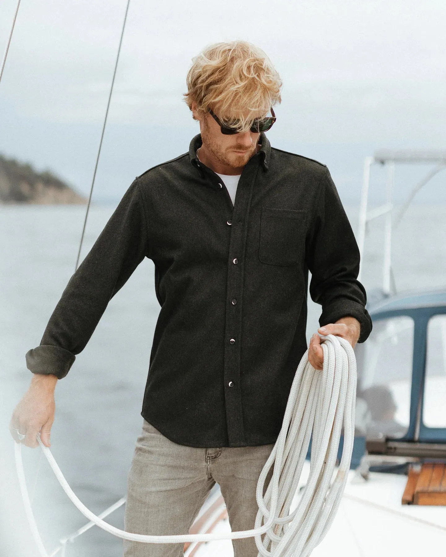 ANIN - The Modern Melton Wool - Olive