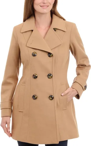 Anne Klein Women's Classic Double Breasted Coat Plus Size