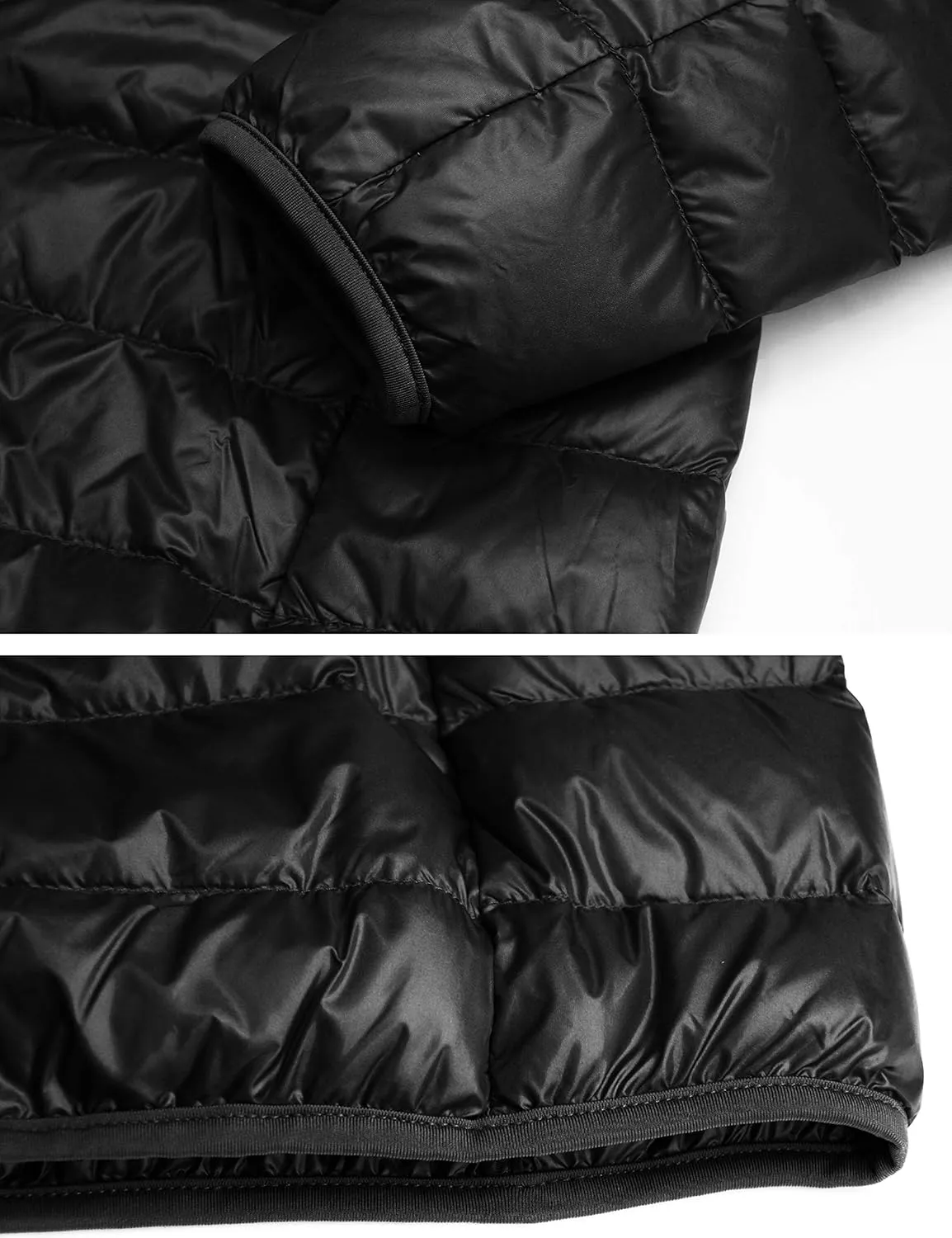 AONTUS Women'sShort Down Jacket Coat Short Outwear Hooded Packable Ultra Light Weight