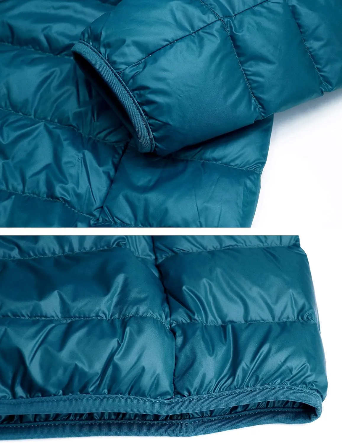 AONTUS Women'sShort Down Jacket Coat Short Outwear Hooded Packable Ultra Light Weight