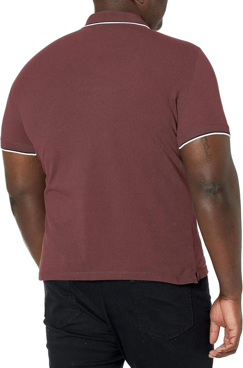 Armani Exchange Men's Classic Cotton Piquet Polo with Tipping
