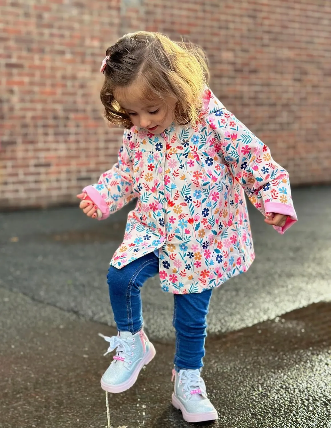 Arshiner Girl Baby Kid Waterproof Hooded Coat Jacket Outwear Raincoat Hoodies