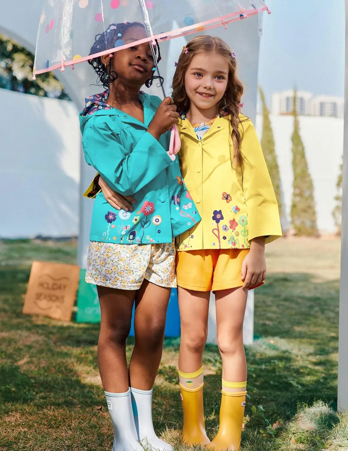 Arshiner Girl Baby Kid Waterproof Hooded Coat Jacket Outwear Raincoat Hoodies