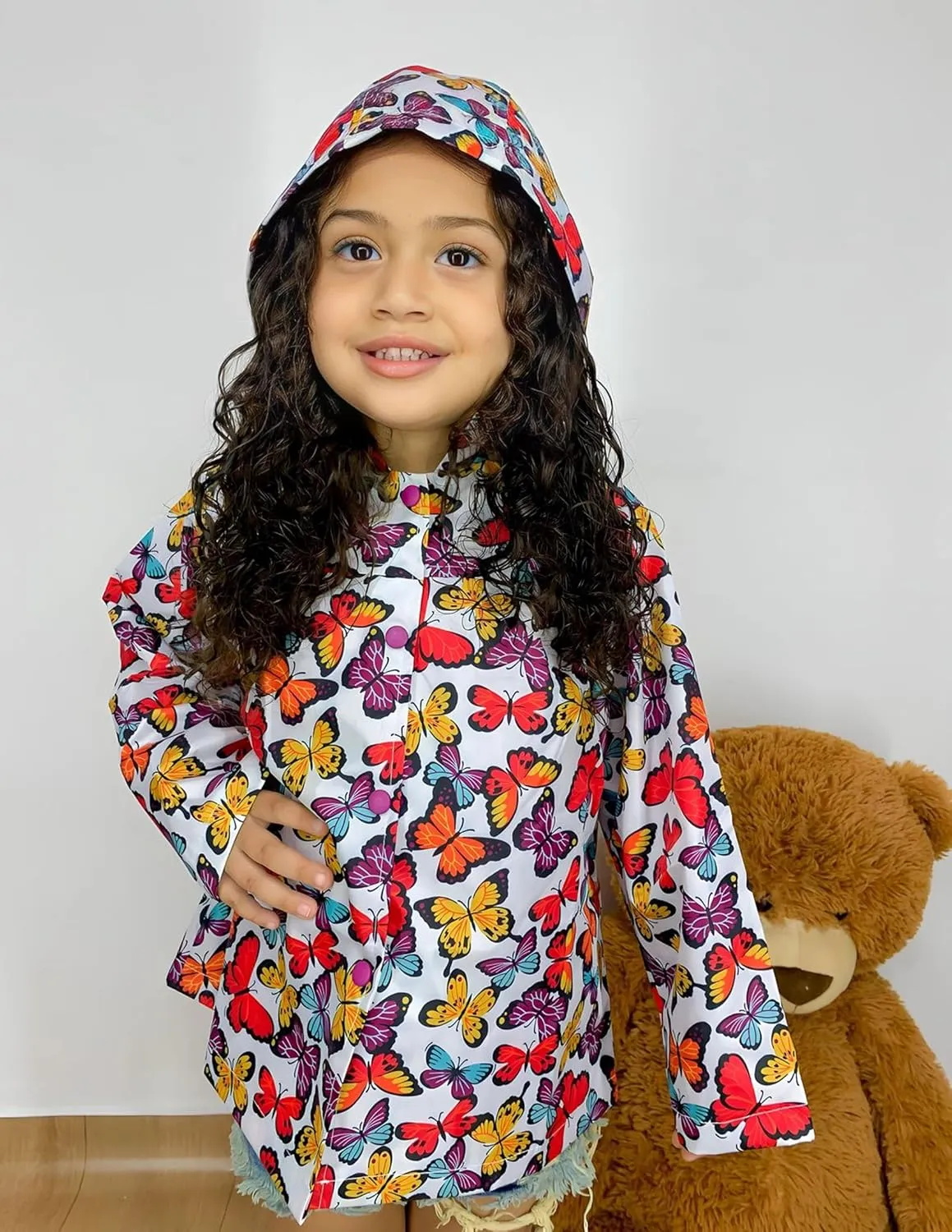 Arshiner Girl Baby Kid Waterproof Hooded Coat Jacket Outwear Raincoat Hoodies