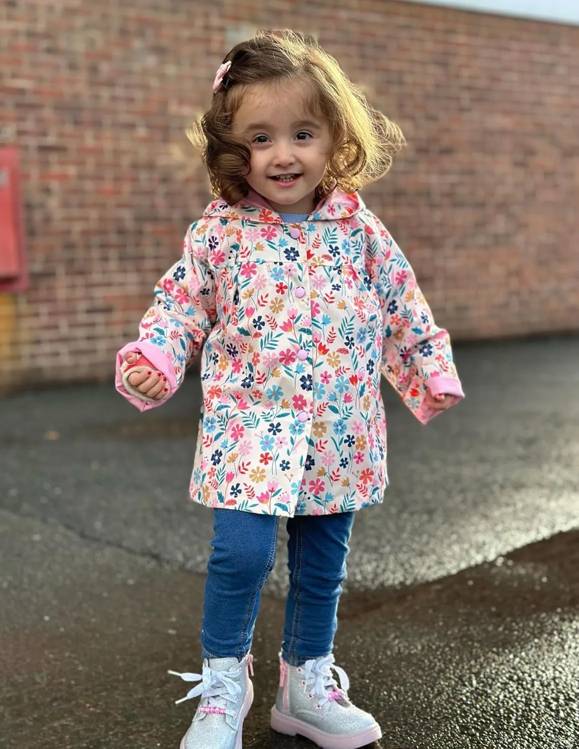 Arshiner Girl Baby Kid Waterproof Hooded Coat Jacket Outwear Raincoat Hoodies