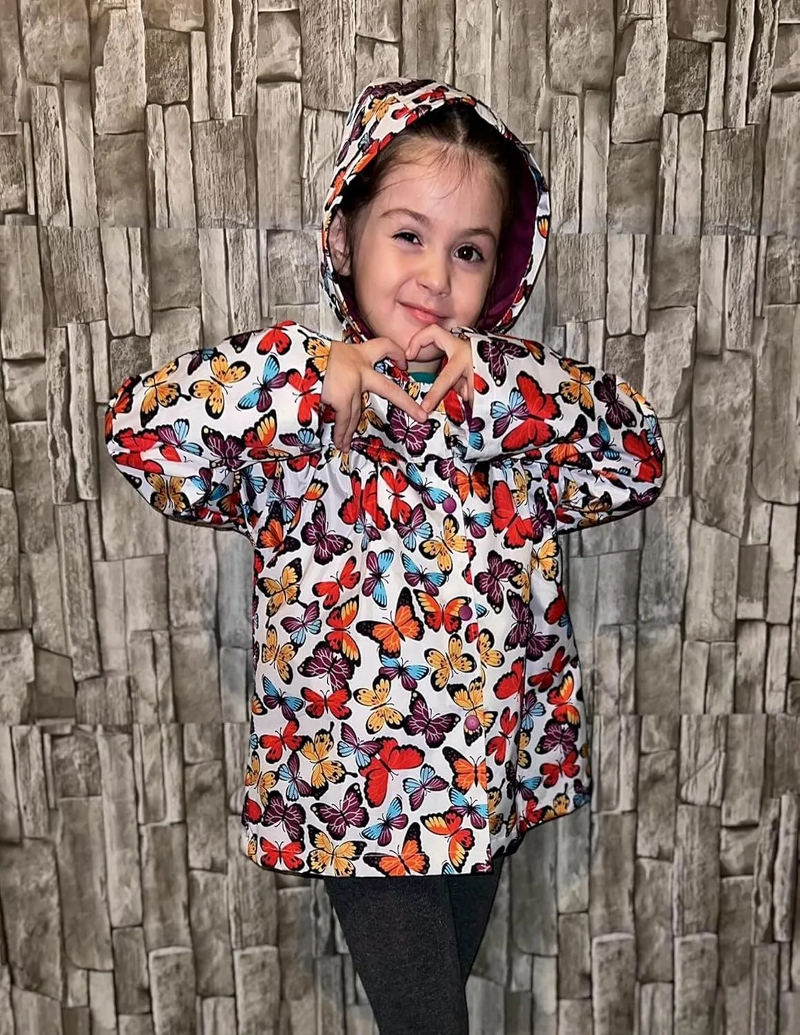 Arshiner Girl Baby Kid Waterproof Hooded Coat Jacket Outwear Raincoat Hoodies