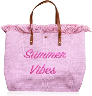 Beach Bag Straw Fringe Summer Shopper Travel Tote Large Weekend Handbag