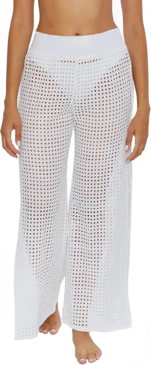 BECCA womens Gauzy & Mesh Pants, Casual, High Side Slits, Beach Cover Ups for Women