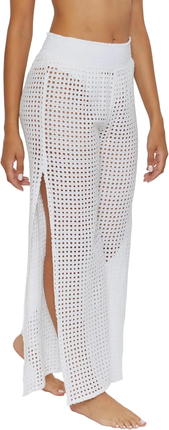 BECCA womens Gauzy & Mesh Pants, Casual, High Side Slits, Beach Cover Ups for Women