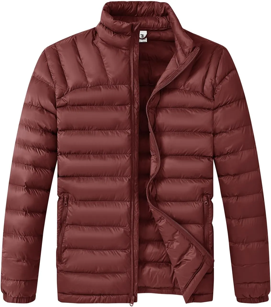 BGOWATU Men's Lightweight Packable Puffer Jacket Warm Winter Jacket for Men Down Alternative Puffy Coat