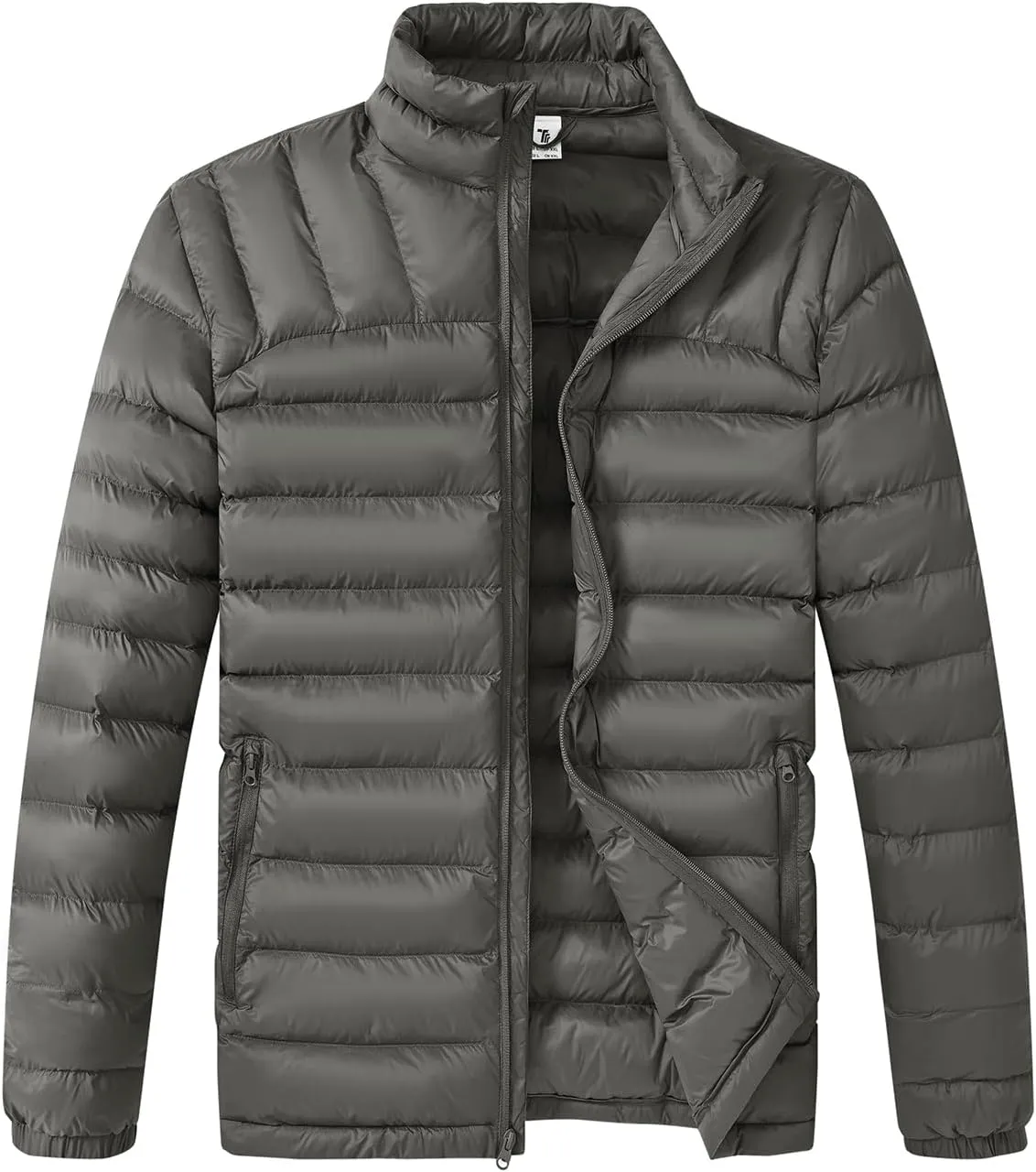 BGOWATU Men's Lightweight Packable Puffer Jacket Warm Winter Jacket for Men Down Alternative Puffy Coat