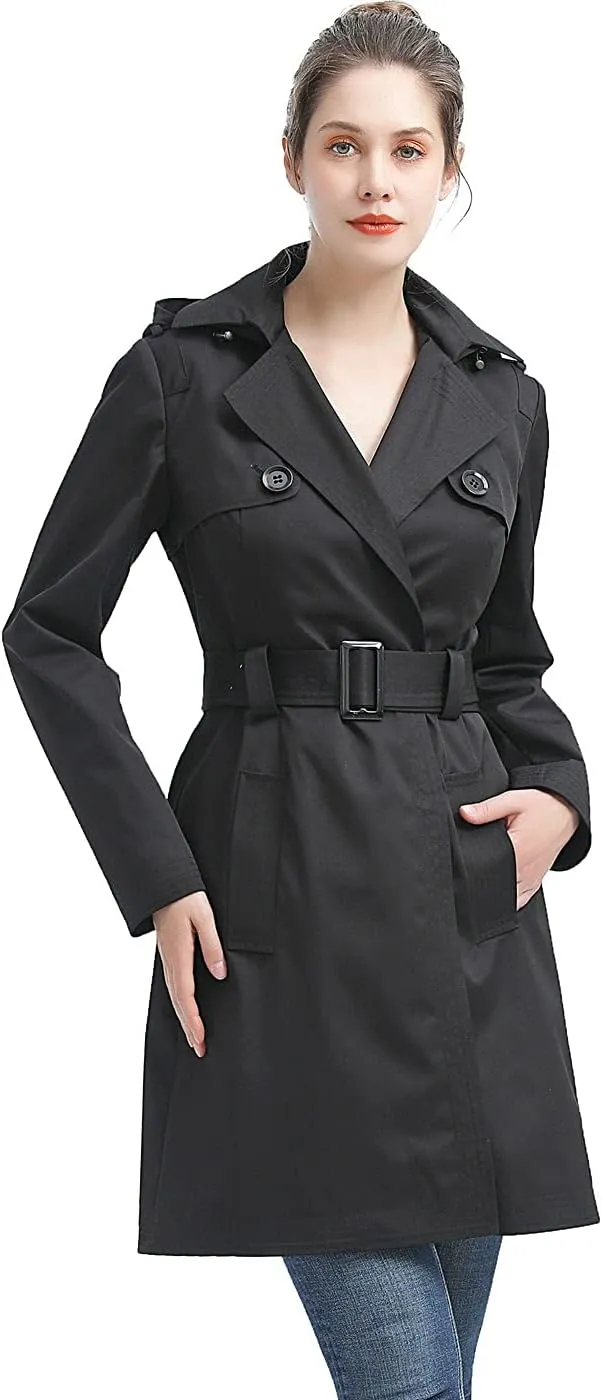 BGSD Women Gabby Waterproof Hooded Trench Coat - Regular & Plus Size