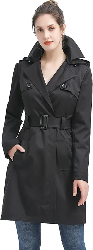 BGSD Women Gabby Waterproof Hooded Trench Coat - Regular & Plus Size