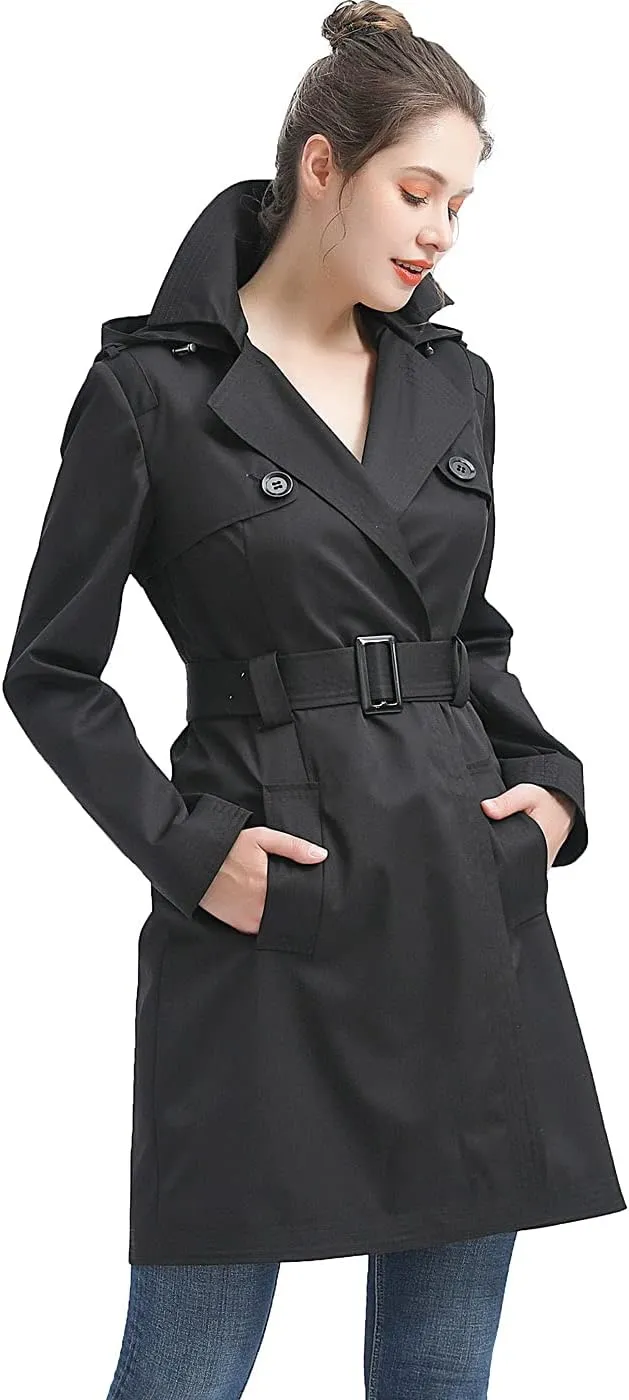BGSD Women Gabby Waterproof Hooded Trench Coat - Regular & Plus Size