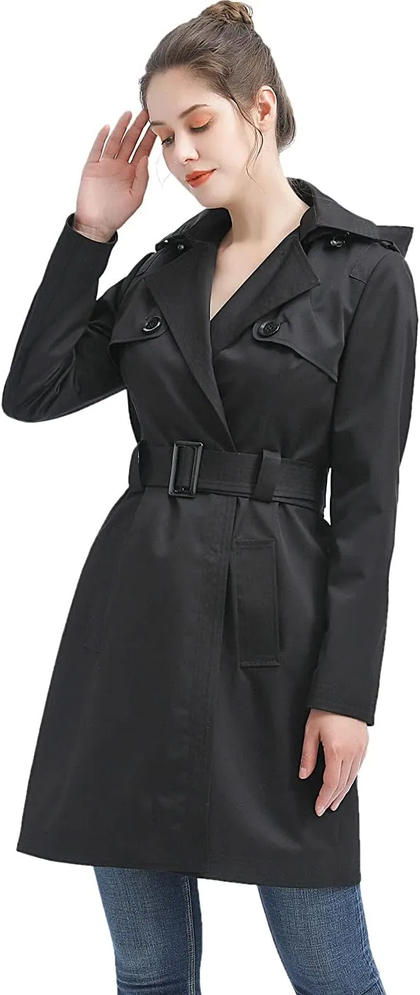 BGSD Women Gabby Waterproof Hooded Trench Coat - Regular & Plus Size