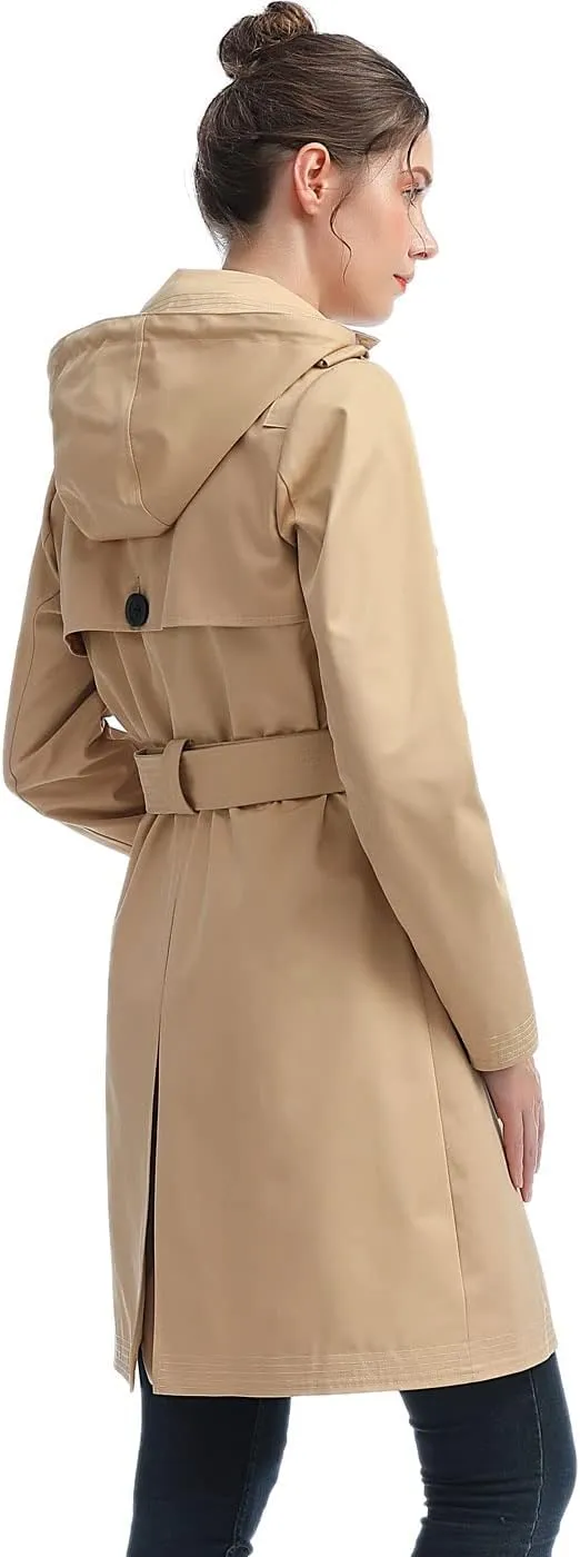 BGSD Women Gabby Waterproof Hooded Trench Coat - Regular & Plus Size