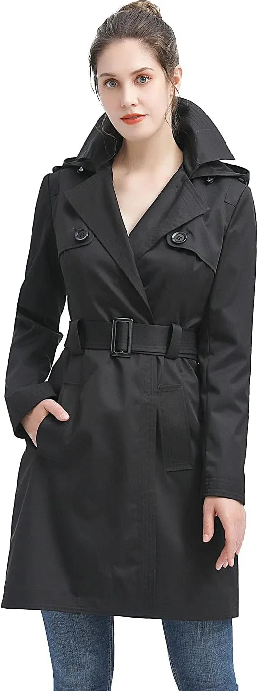 BGSD Women Gabby Waterproof Hooded Trench Coat - Regular & Plus Size