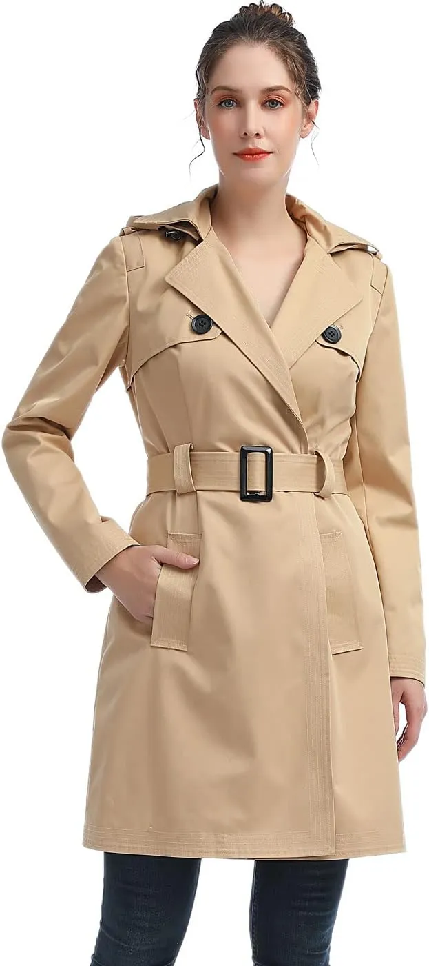 BGSD Women Gabby Waterproof Hooded Trench Coat - Regular & Plus Size