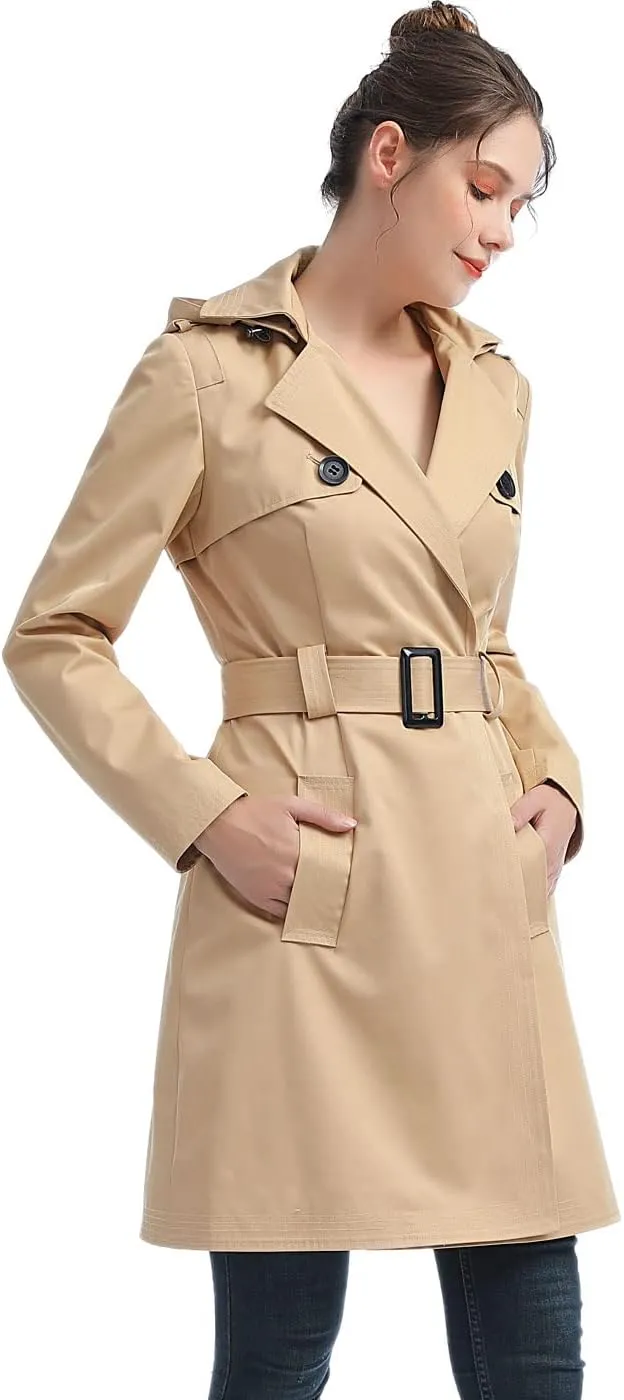 BGSD Women Gabby Waterproof Hooded Trench Coat - Regular & Plus Size