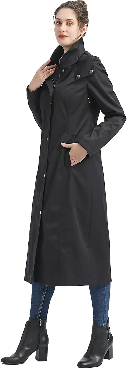 BGSD Women Kathy Waterproof Hooded Long Rain Coat - Regular & Plus Size