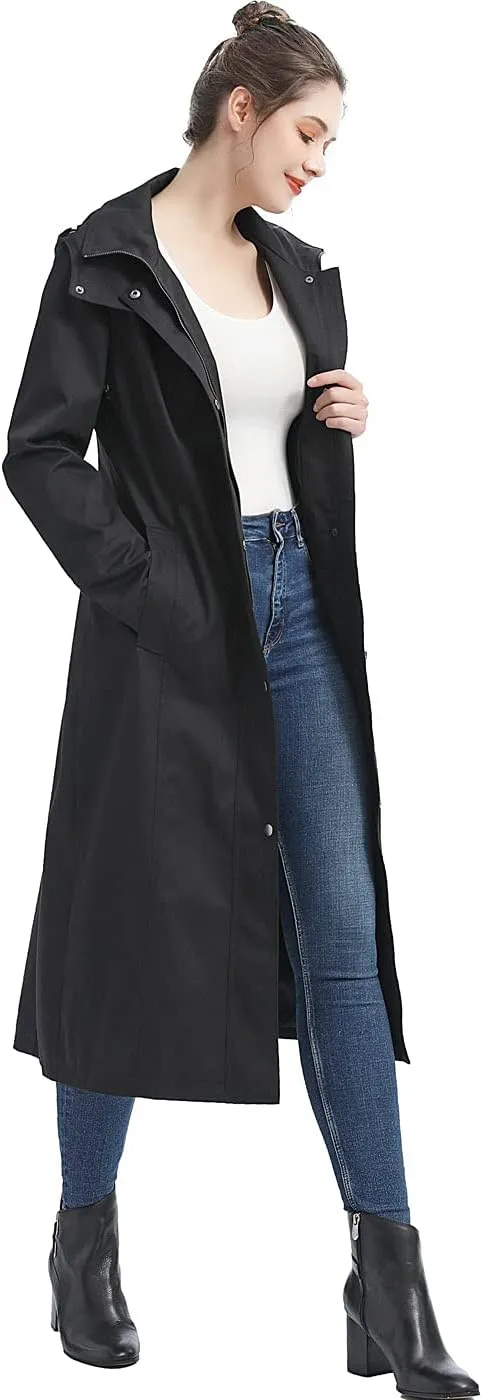 BGSD Women Kathy Waterproof Hooded Long Rain Coat - Regular & Plus Size