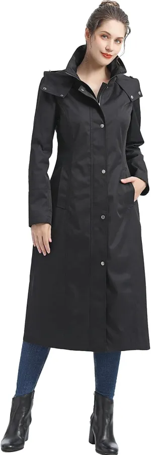 BGSD Women Kathy Waterproof Hooded Long Rain Coat - Regular & Plus Size