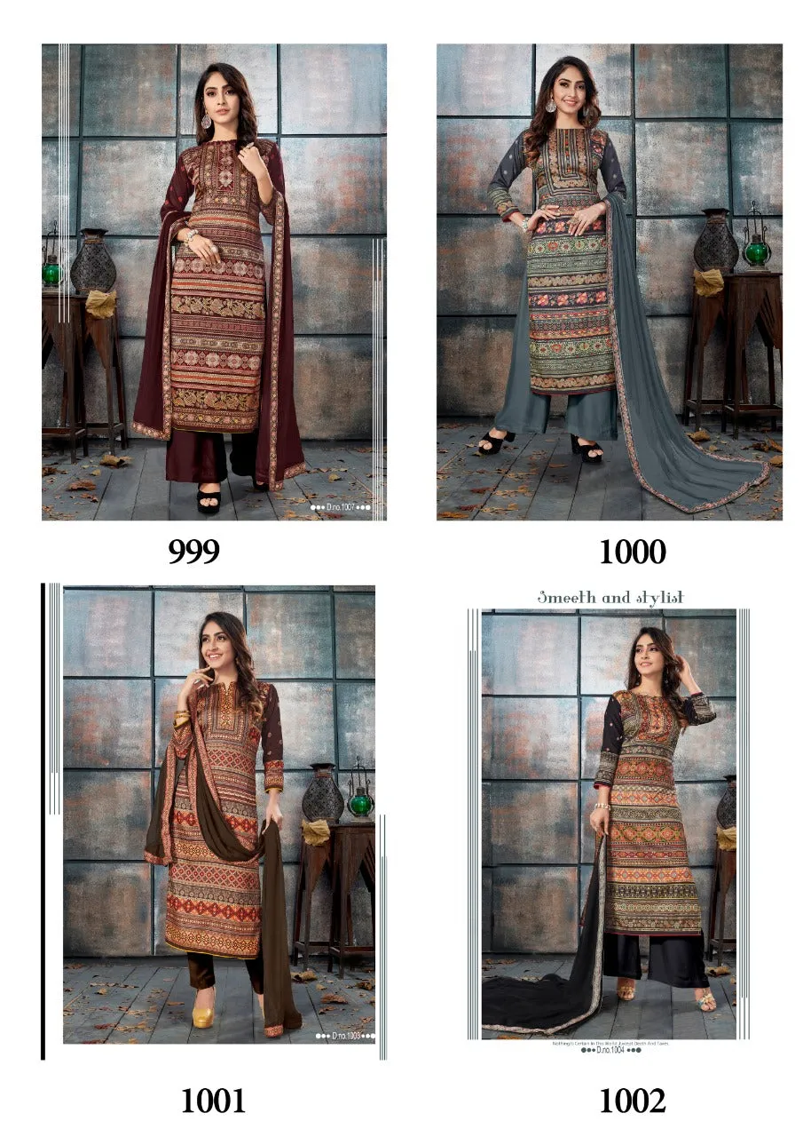 Bipson Elegance Tusser silk Authentic fabric Casual Wear Salwar Suit