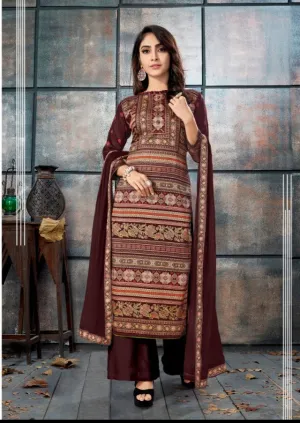 Bipson Elegance Tusser silk Authentic fabric Casual Wear Salwar Suit