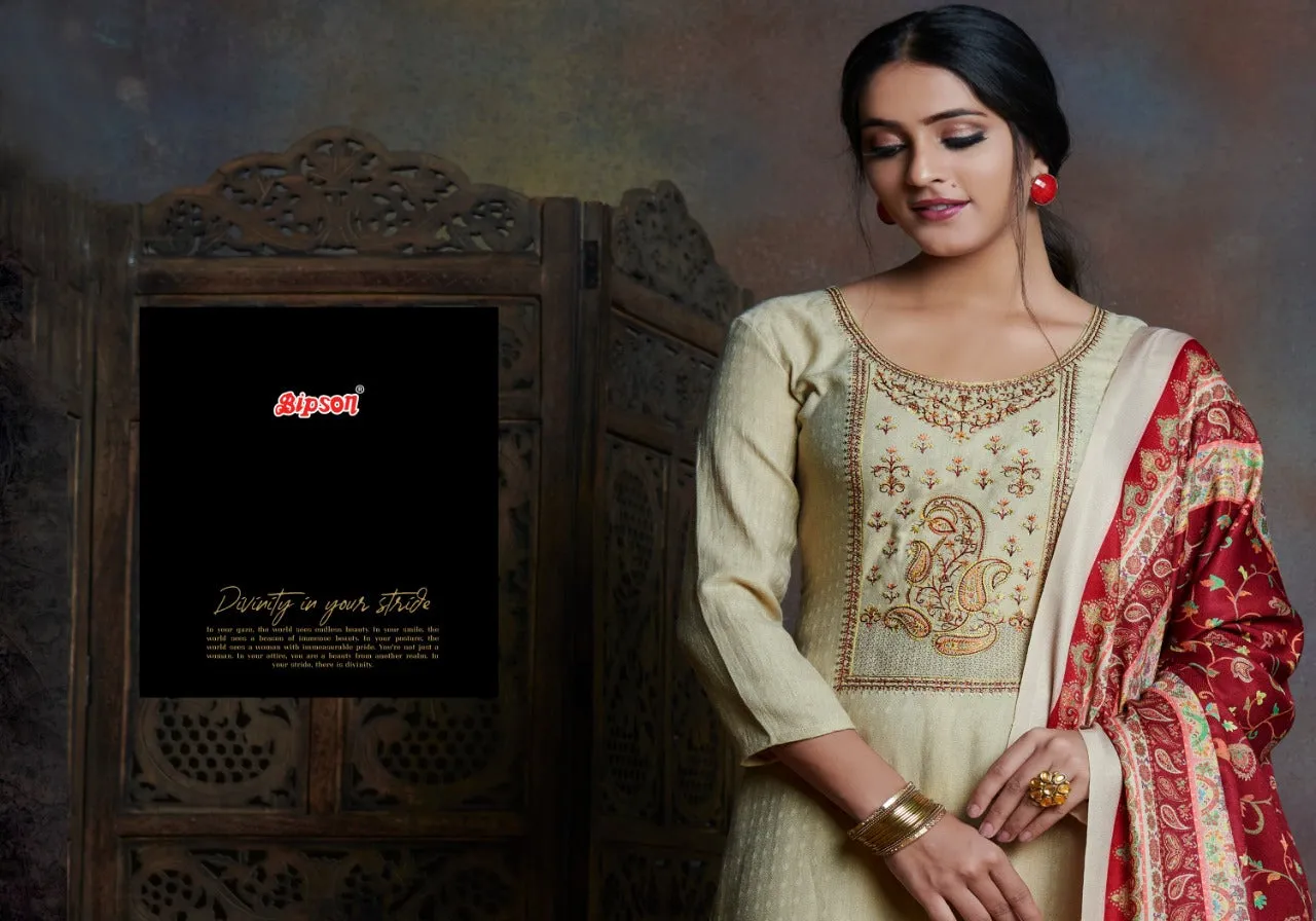 Bipson Fashion Launched Kashmiri Beauty Pashmina Printed Embroidery Work Fancy Designer Salwar Kameez