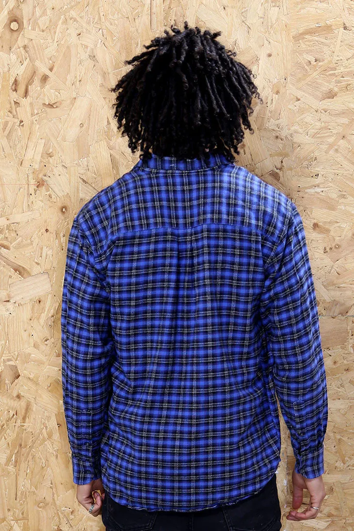 Blue Chequered Fannel Shirt