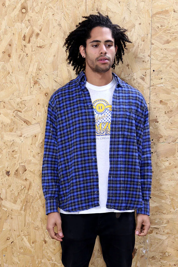 Blue Chequered Fannel Shirt