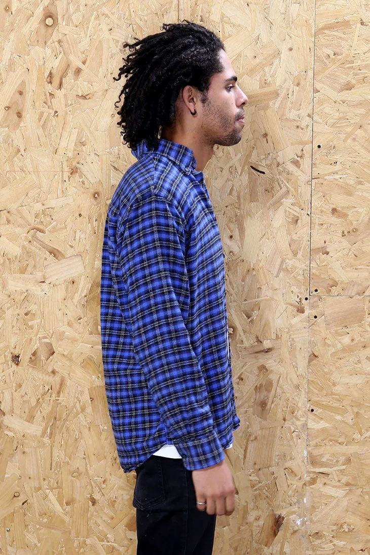 Blue Chequered Fannel Shirt