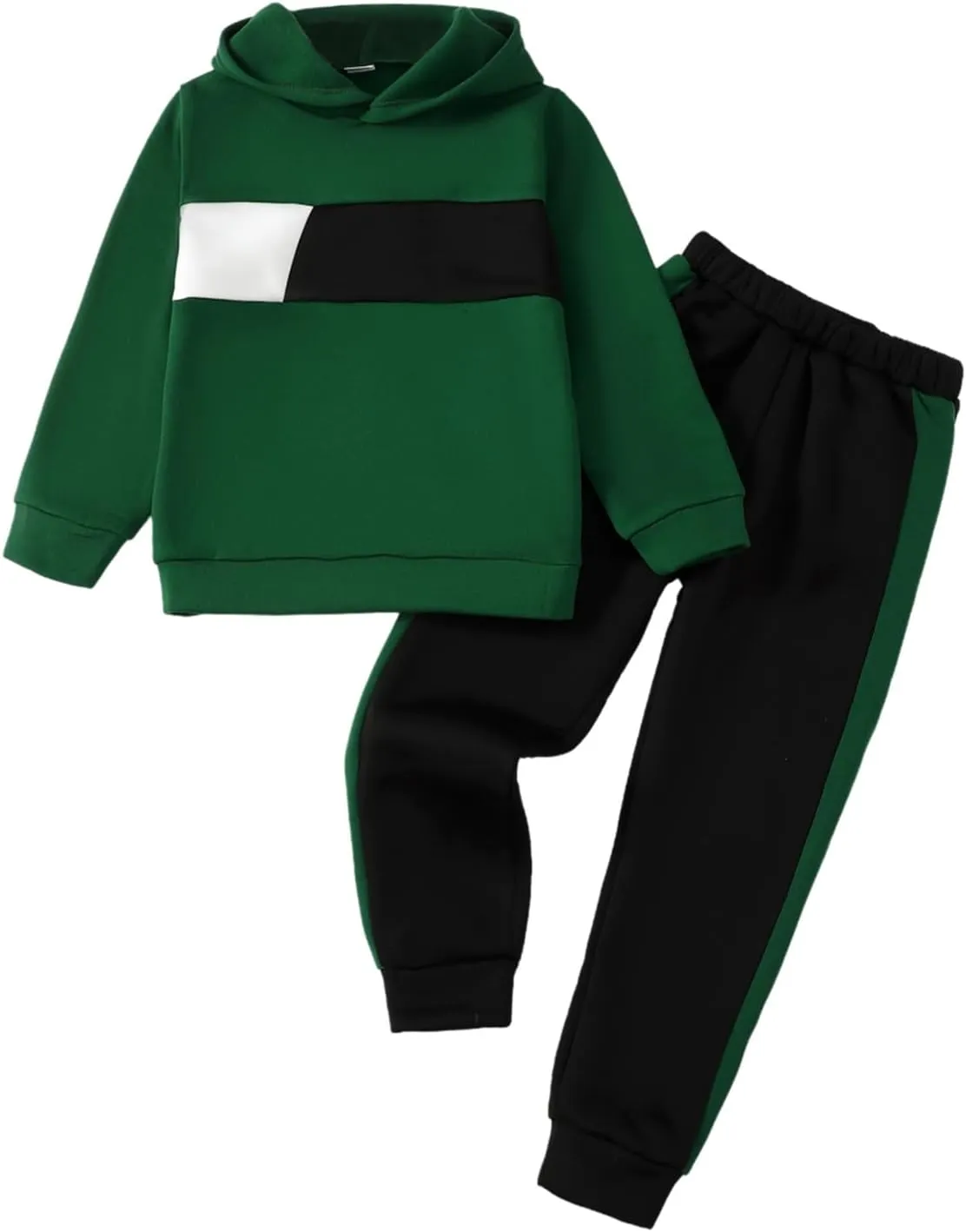 Boy Clothes Kids Boys Fall Winter Outfits Long Sleeve Fleece Hooded Tracksuit Sweatshirt Tops Jogging Sweatpants