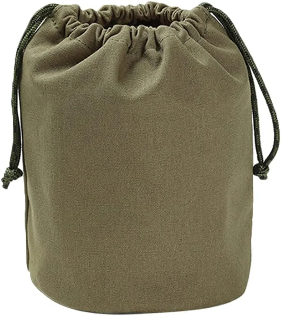 Canvas Drawstring Backpack Tote Bag Heavy Duty Storage Bags for Camping Outdoor for Tableware Cutlery