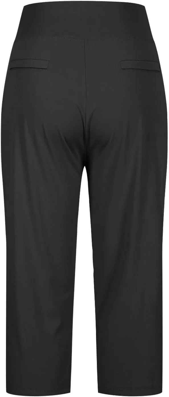 Capri Pants for Women High Waist Stretch Crop Work Casual Pant Summer Golf Capris Pants for Women with Pockets