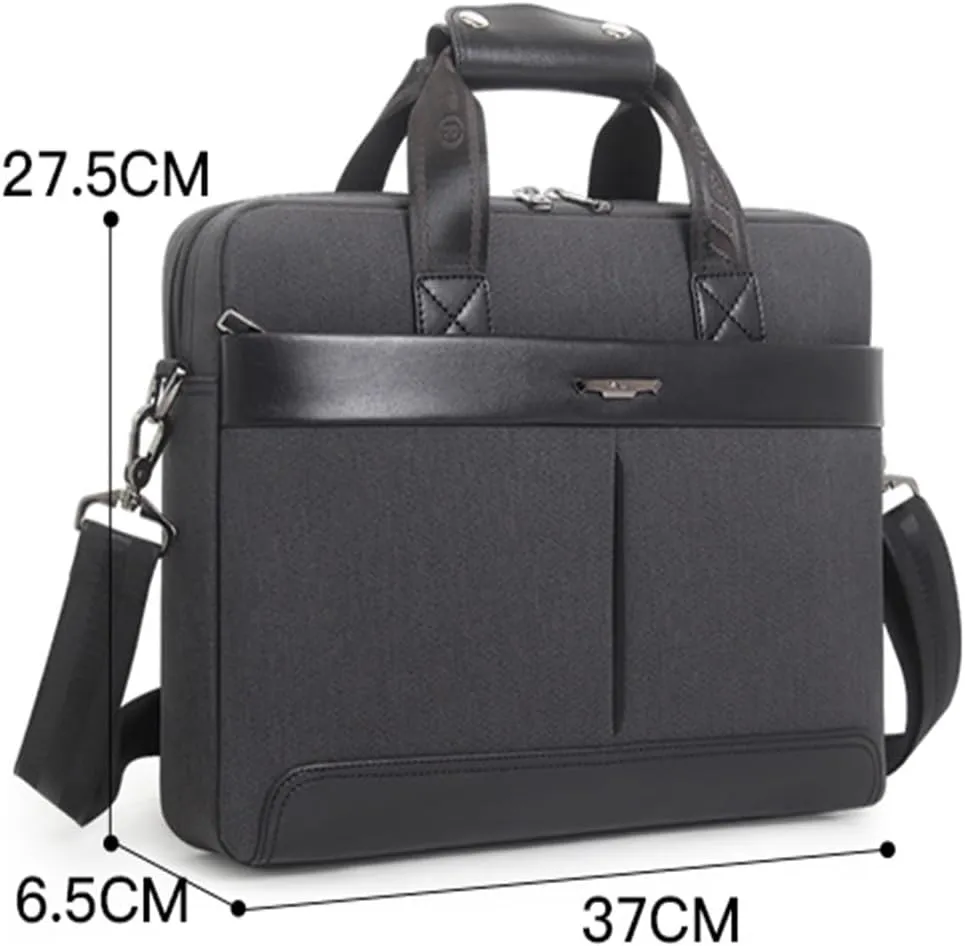 Casual Mens Computer Bag Waterproof Shoulder Bag, Oxford Fabric Wear-Resistant Briefcase Handbag, Travel Business Laptop Bag