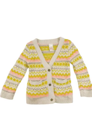 Cat & Jack girls multicolor button down sweater size 2T